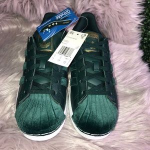adidas green velvet sneakers